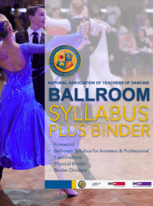 Ballroom Syllabus, Binder and Dividers
